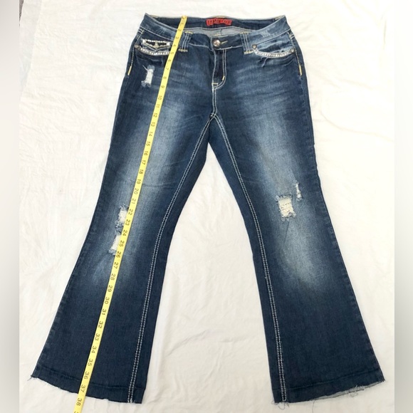 ZANADI women’s embellished flared boot cut jeans dstk wash size 10 NWOT - Picture 6 of 9